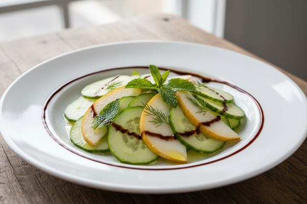 Cucumber Pear Salad With Balsamic
