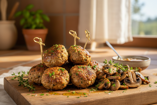 Mini Meatballs and Mushrooms